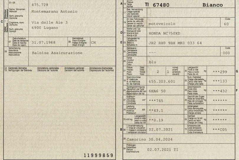 Honda NC750XD DCT ABS - Luglio 2021 - Solo 6500 km, Usato, Svizzera