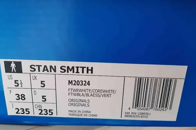 Adidas Stan Smith, size 38, white and green, Switzerland