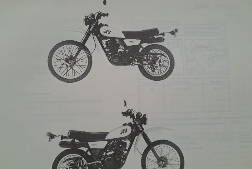 Manuale parti di ricambio Yamaha XT 250 1980