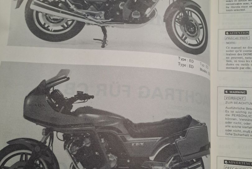 Manuale Honda CBX