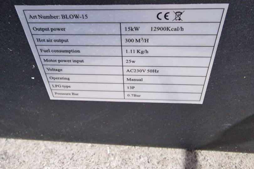 Soffiatore ad aria calda  Blow-15, Svizzera, Lugano