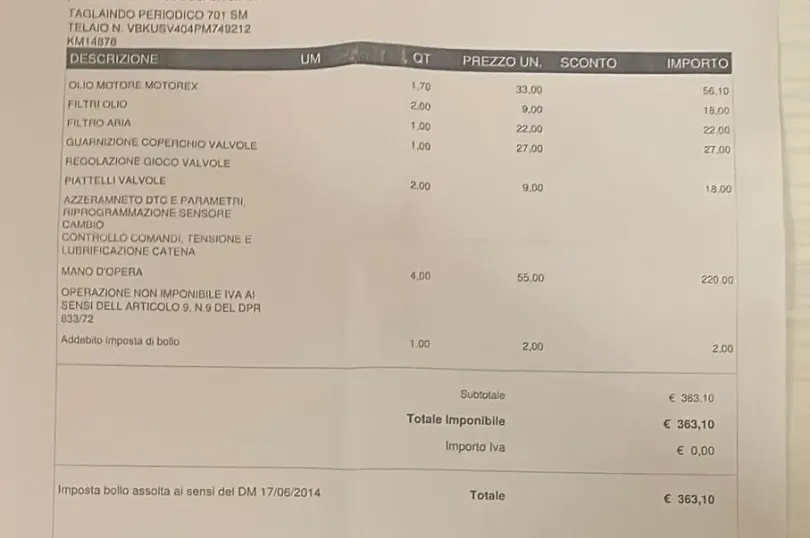 Vendo Husqvarna 701, Usagé