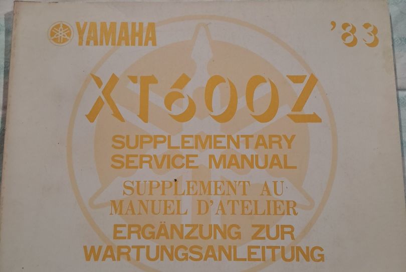 Manuale d officina supplemento Yamaha XT 600Z, Usagé, Suisse, Riva San Vitale
