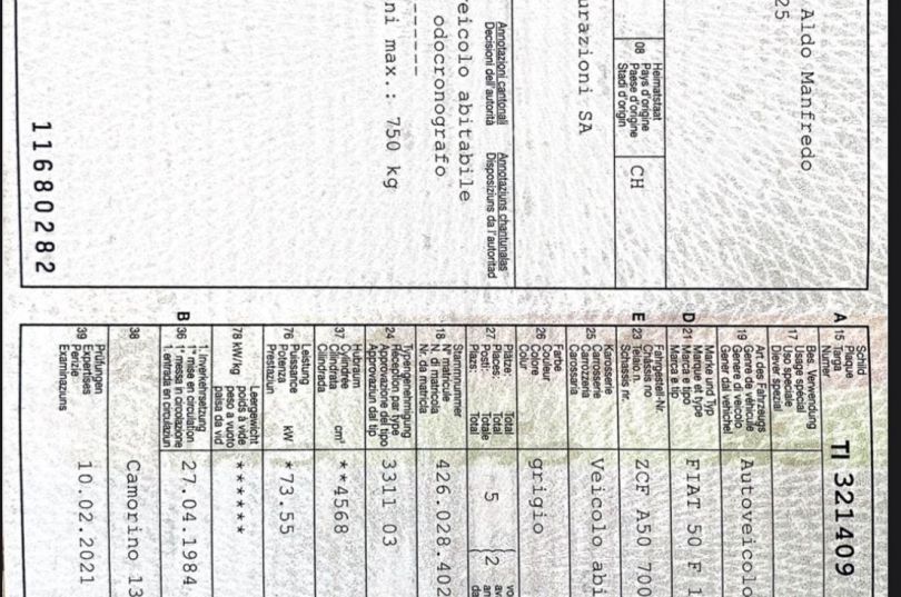 IVECO 50F10 pezzo raro, Usagé, Suisse, Cadenazzo
