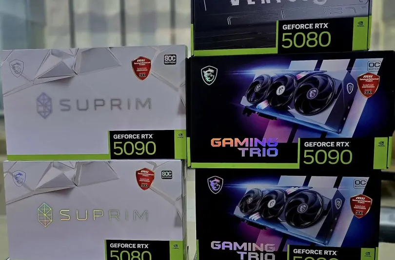GeForce RTX 5090, RTX 5080, RTX 5070 Ti, RTX 4090, Svizzera