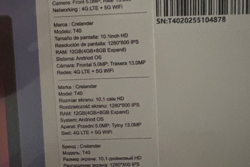 Tablet dual sim 
