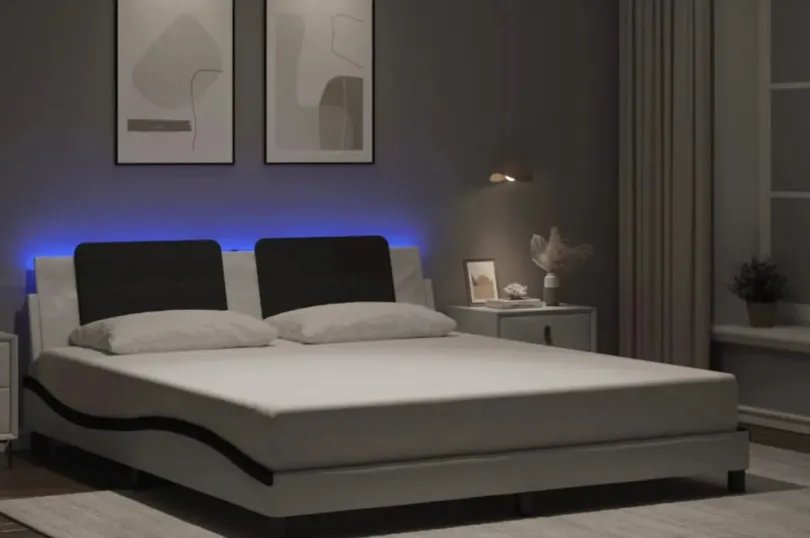 Bettgestell mit LED ohne Matratze 