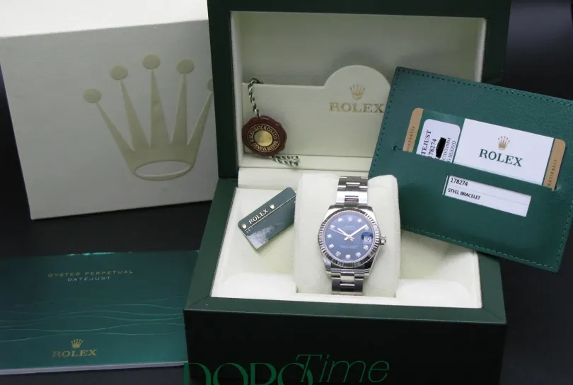 Rolex Datejust 178274 FULL SET 2015 BLU DIAMONDS  , Svizzera, Bellinzona